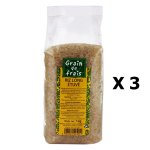 Lot 3x riz long etuv - grain de frais - paquet 1kg