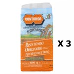 Lot 3x riz rond italien - contiriso - paquet 1kg