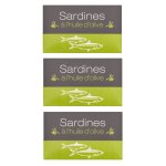 Lot 3x sardines a l'huile olive - maroc - conserve 125g Lot 3x sardines a l'huile olive - maroc - conserve 125g