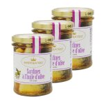 Lot 3x sardines a l'huile d'olive - pot 200g