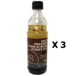 Lot 3x sauce vinaigrette a l'huile de s�same et sauce soja - fabriqu�e en france - mr - bouteille 350ml ...