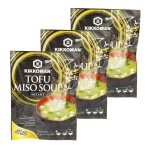 Lot 3x soupe miso tofu instantanée - 3 portions - sachet 30g Lot 3x soupe miso tofu instantanée - 3 portions - sachet 30g