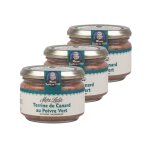 Lot 3x terrine de canard au poivre vert - pot 180g
