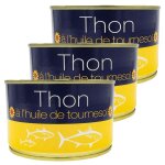 Lot 3x thon entier a l'huile de tournesol - conserve 260g