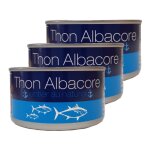 Lot 3x thon au naturel albacore - boîte 185g Lot 3x thon au naturel albacore - boîte 185g