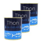 Lot 3x thon naturel entier - bo�te 800g
