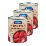 Lot 3x tomate entire pele - 4 / 4 - bote 780g