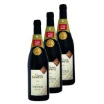 Lot 3x vin rouge beaujolais chiroubles aop / hve - bouteille 750ml