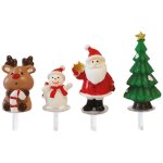 Lot 4 accessoires d�corations a piquer - pour buche de no�l