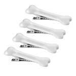 Lot de 4 barrettes a cheveux en forme d'os pour chien - jolies barrettes blanches pour halloween, le ...