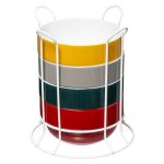 Lot 4 bols avec rack  colorama  50cl multicolore