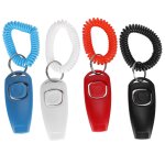 Lot de 4 clickers de dressage pour animaux de compagnie 2 en 1 avec dragonne, sifflet de rappel et dressage ...