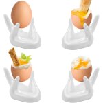 Lot de 4 coquetiers en c�ramique pour petit - d�jeuner