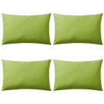 Lot de 4 coussins oreiller pour ext�rieur d�coration jardin 60 x 40 cm vert pomme dec020093