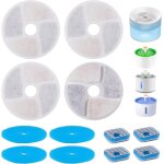 Lot de 4 filtres de fontaine a eau pour chat avec eponge en mousse, filtre a charbon actif pour fontaine ...