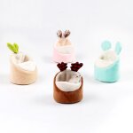 Lot de 4 lit pour cochon d'inde, lit chaud de hamster maison douillette pour animaux avec coussin amovible ...