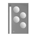 Lot de 4 miroirs adh�sifs ronds en verre 30 x 30 cm