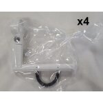 Lot de 4 pcs d�roulleur papier wc porte - papier avec frein anti - rouli blanc pour montage ult�rieur ...