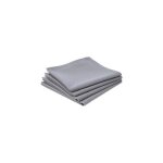 Lot de 4 serviettes en coton gris 40x40cm Lot de 4 serviettes en coton gris 40x40cm
