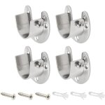 Lot de 4 supports de tringle - 25 mm - en forme de u - en acier inoxydable - pour tringle � v�tements, ...