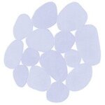 Lot 4 tapis antiderapants douche - baignoire gals 12x13cm transparent