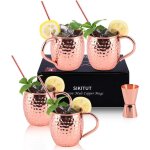Lot de 4 tasses moscow mule en cuivre martel�