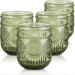 Lot de 4 verres tumblers tournesol ¿ vintage et el�gants
