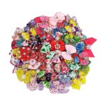 Lot de 40 n?uds elastiques pour cheveux d'animaux de compagnie, accessoires de toilettage pour chiots, ...