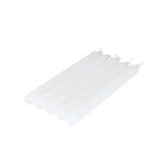 Lot de 5 bougies chandelier 20 cm tendance uni blanc