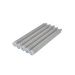 Lot de 5 bougies chandelier 20 cm tendance uni gris