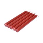 Lot de 5 bougies chandelier 20 cm tendance uni rouge Lot de 5 bougies chandelier 20 cm tendance uni rouge