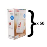 Lot de 50 boites de 4 sacs type g d'origine aspirateur (00576334, 17000940 bosch entronic girmi siemens ...