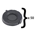 Lot de 50 filtres charbon type 48 amc037 d'origine hotte (484000008783 480122101262 aeg ariston hotpoint ...