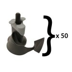 Lot de 50 pales et joints actifry pour friteuse, airfryer seb xa900302, ss - 990596