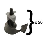 Lot de 50 pales et joints actifry friteuse airfryer (xa900302 ss - 990596 seb tefal)