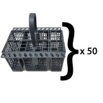 Lot de 50 paniers � couverts lave - vaisselle (c00257140 c00386607 ariston hotpoint bauknecht ignis indesit ...