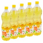 Lot 5x huile de tournesol - bouteille 1l