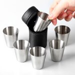 Lot de 6 ou 4 tasses d'extrieur en acier inoxydable de 30ml, verres a verres pour le whisky, le vin, ...