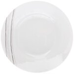 Lot de 6 assiettes creuse  lignes  20cm blanc