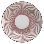 Lot de 6 assiettes creuses porcelaine  lunis  20cm rouge