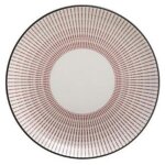 Lot de 6 assiettes a dessert porcelaine  lunis  19cm rouge