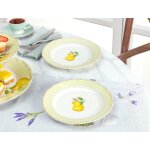 Lot de 6 assiettes a g�teau a motif poire