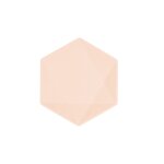 Lot de 6 assiettes hexagonales 15, 8 x 13, 7cm - abricot - orange - jetable 100% biod�gradable - vert ...