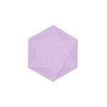 Lot de 6 assiettes hexagonales 15, 8 x 13, 7cm - lilas - violet - jetable 100% biod�gradable - vert decor ...