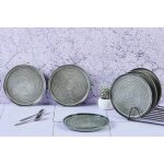 Lot de 6 assiettes a pain en gr�s gris d17