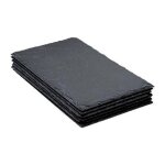 Lot de 6 assiettes plates  ardoise ii  30cm gris