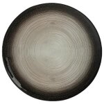 Lot de 6 assiettes plates  jem  28cm noir & argent