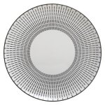Lot de 6 assiettes plates porcelaine  lunis  27cm noir