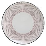 Lot de 6 assiettes plates porcelaine lunis 27cm rouge Lot de 6 assiettes plates porcelaine lunis 27cm rouge