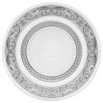 Lot de 6 assiettes plates  renaissance  25cm transparent